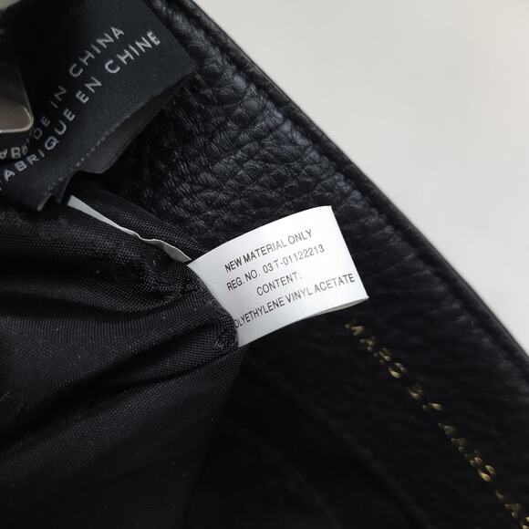 Marc by Marc Jacobs Black Pebbled Leather Pushlock Flap Closure Crossbody Bag - Picture 12 of 16